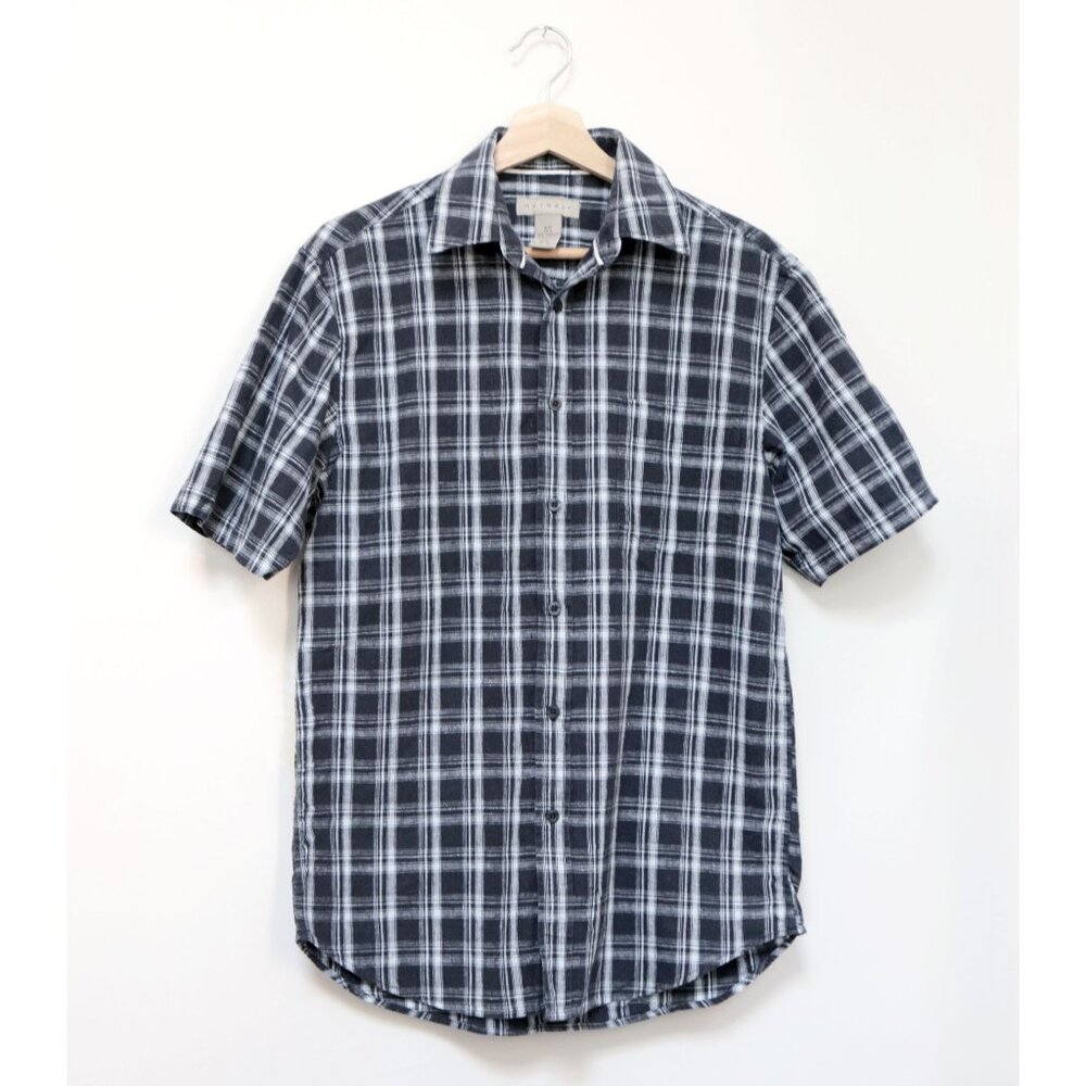 Men's Size Small Plaid Short Sleeve Button Down Shirt RETREAT